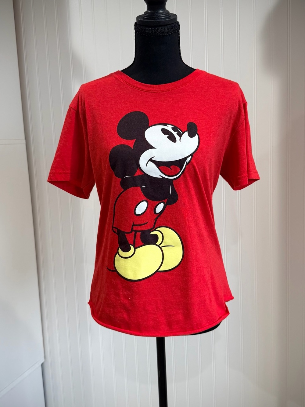 Disney Red Short Sleeve Mickey Mouse Graphic Tee